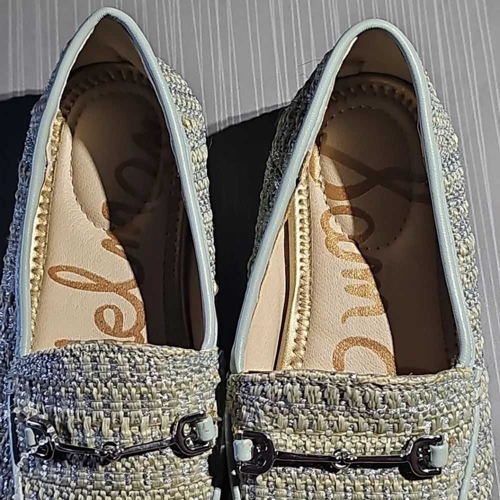 Sam Edelman Loraine Mini Girl's‎ Loafers Size 13M Tide Blue Tweed NWOB Condition